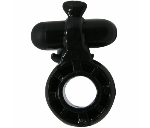 Baile Sweet Ring Black Silicone Intimate Ring with Dolphin Attachment