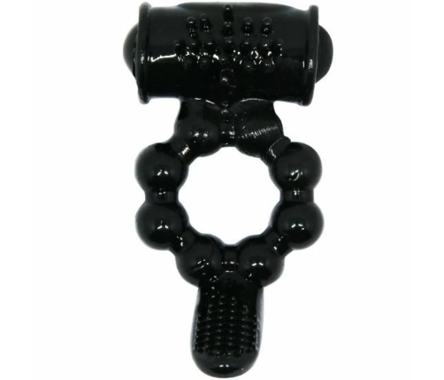 Baile Sweet Ring Dual-Stimulation Silicone Intimate Ring Black