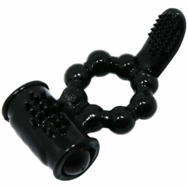 Baile Sweet Ring Dual-Stimulation Silicone Intimate Ring Black