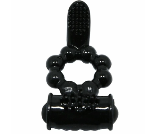 Baile Sweet Ring Dual-Stimulation Silicone Intimate Ring Black