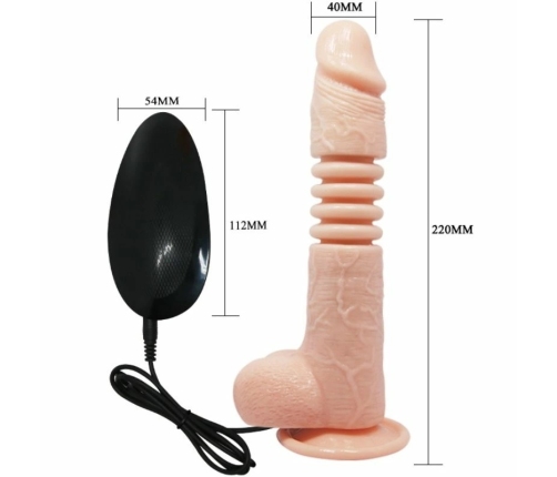 Baile Thunder Up Multi-Function Vibrator with Rotation & Suction Cup, 26 cm