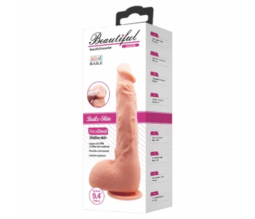 Baile Jason Natural 24 cm Anatomical Model with Suction Base TPR