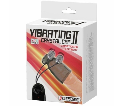 Baile Vibrating Crystal Cap II Intimate Enhancement Sleeve Transparent