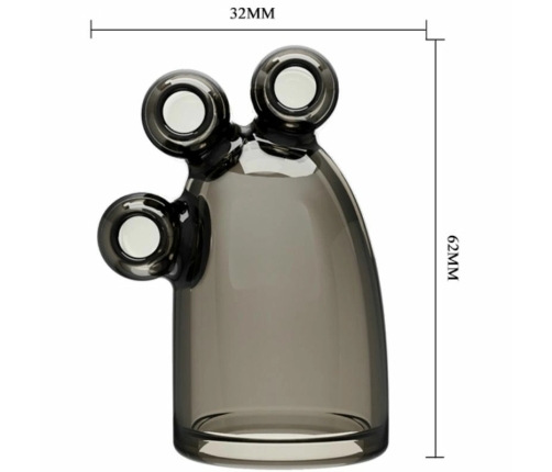 Baile Vibrating Crystal Cap II Intimate Enhancement Sleeve Transparent