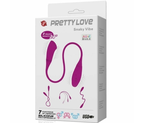 Pretty Love Smart Snaky Dual Motor Flexible Silicone Device, Rechargeable