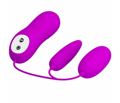 Pretty Love Irma Double Vibrating Egg Silicone Wireless 12 Modes Pink
