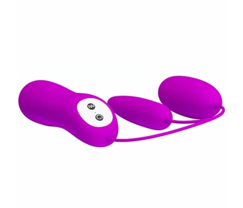 Pretty Love Irma Double Vibrating Egg Silicone Wireless 12 Modes Pink