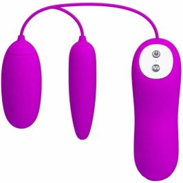 Pretty Love Irma Double Vibrating Egg Silicone Wireless 12 Modes Pink