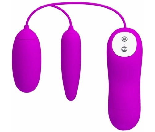 Pretty Love Irma Double Vibrating Egg Silicone Wireless 12 Modes Pink