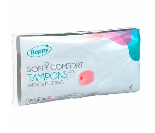 Beppy Soft Comfort Wet Tampons 4 pcs - Anatomical, Lavender Scented