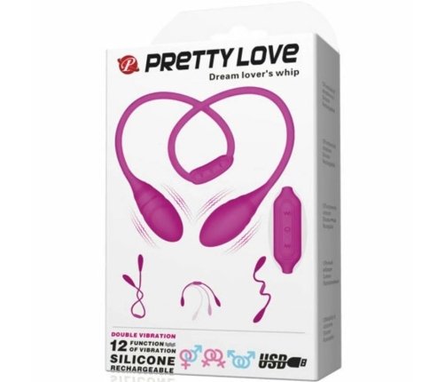 Pretty Love Dream Lovers Flexible Unisex Dual-Motor Vibrating Whip 12 Modes