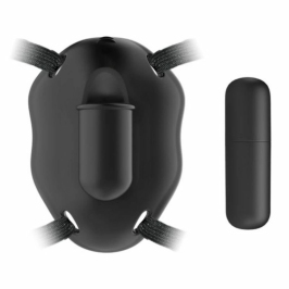 Pretty Love Carter Adjustable Vibrating Intimate Harness, 12 Modes, USB, Black