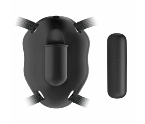 Pretty Love Carter Adjustable Vibrating Intimate Harness, 12 Modes, USB, Black