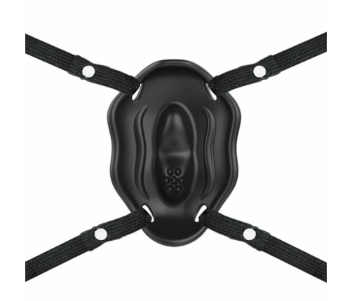 Pretty Love Carter Adjustable Vibrating Intimate Harness, 12 Modes, USB, Black