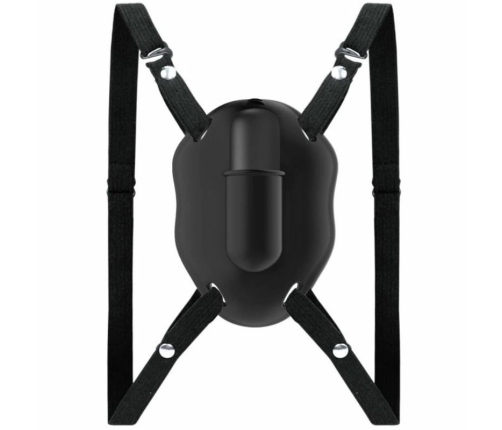 Pretty Love Carter Adjustable Vibrating Intimate Harness, 12 Modes, USB, Black