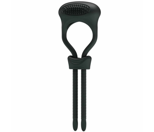 Pretty Love Curitis Silicone Vibrating Ring Adjustable Design Black