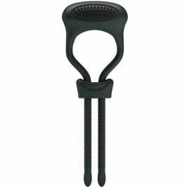 Pretty Love Curitis Silicone Vibrating Ring Adjustable Design Black