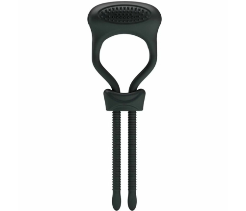 Pretty Love Curitis Silicone Vibrating Ring Adjustable Design Black