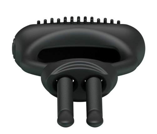 Pretty Love Curitis Silicone Vibrating Ring Adjustable Design Black