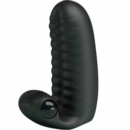 Pretty Love Abbott Black Intimate Finger Device Textured Silicone