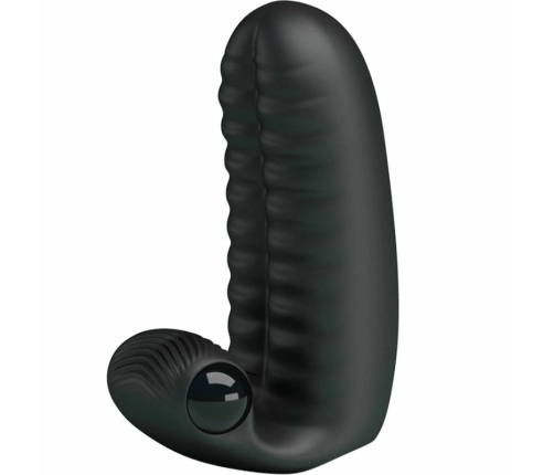 Pretty Love Abbott Black Intimate Finger Device Textured Silicone