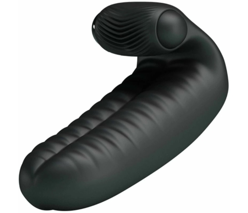 Pretty Love Abbott Black Intimate Finger Device Textured Silicone