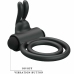 Pretty Love Osmond Silicone Vibrating Support Ring, Waterproof, Black