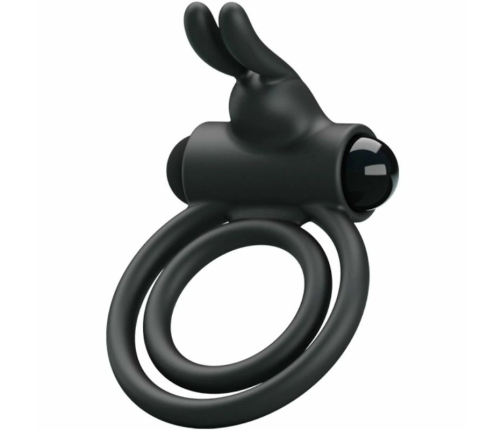 Pretty Love Osmond Silicone Vibrating Support Ring, Waterproof, Black