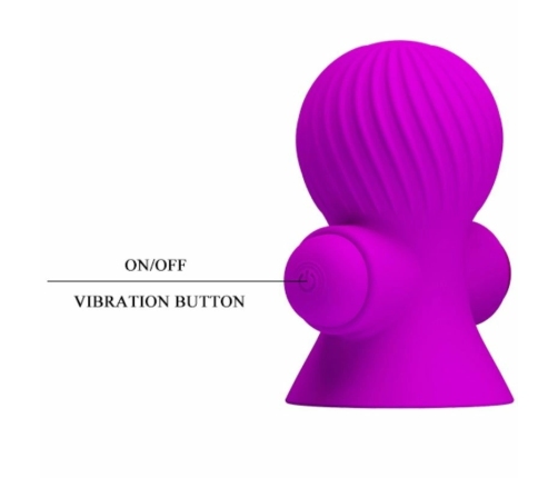 Pretty Love Nipple Stimulators 12M Lilac - Silicone, 12 Modes, USB