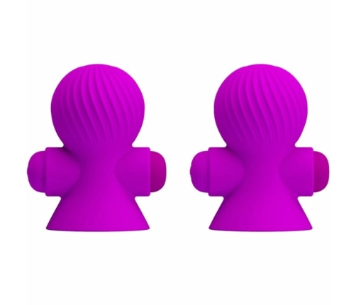 Pretty Love Nipple Stimulators 12M Lilac - Silicone, 12 Modes, USB