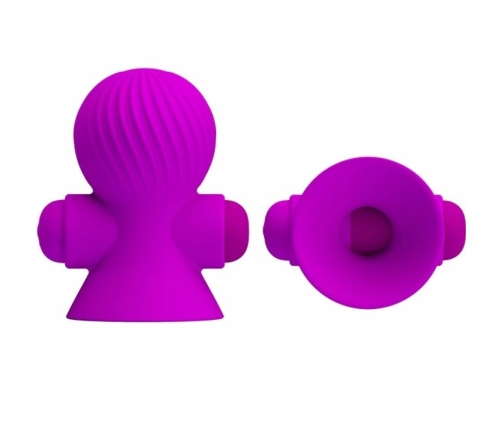 Pretty Love Nipple Stimulators 12M Lilac - Silicone, 12 Modes, USB
