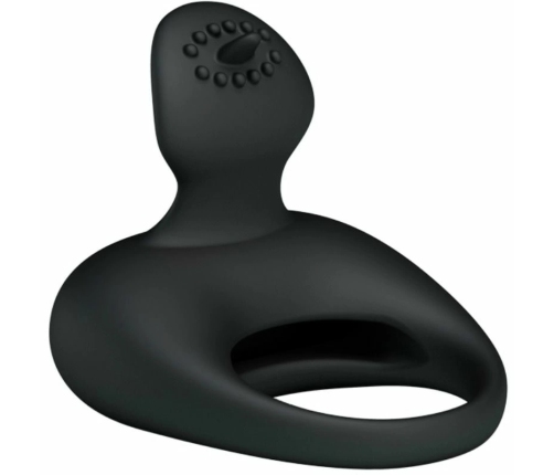 Pretty Love Vibrating Silicone Ring Flexible Design Black