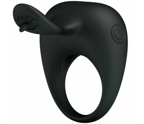 Pretty Love Vibrating Silicone Ring Flexible Design Black