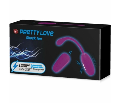 Pretty Love Shock Fun Rechargeable Vibrating Egg with Electro Impulse, Lilac