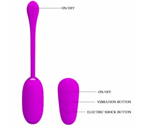 Pretty Love Shock Fun Rechargeable Vibrating Egg with Electro Impulse, Lilac