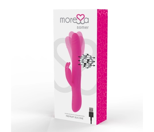 Moressa Somer Premium Multi-Rotation Silicone Intimate Machine 28cm Pink