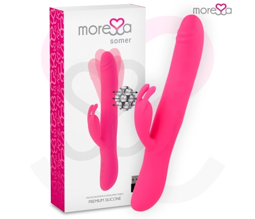 Moressa Somer Premium Multi-Rotation Silicone Intimate Machine 28cm Pink