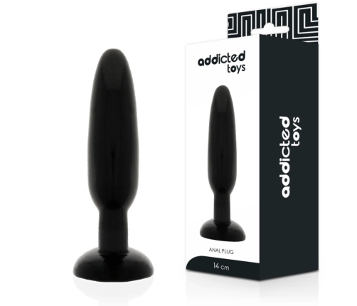 Addicted Toys Black TPR Comfort Plug 14cm Flexible Anal Model