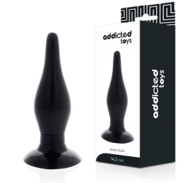 Addicted Toys Plug Black 14.5 cm - Flexible TPR Model Addicted Toys Plug Black 14.5 cm - Flexible TPR Model