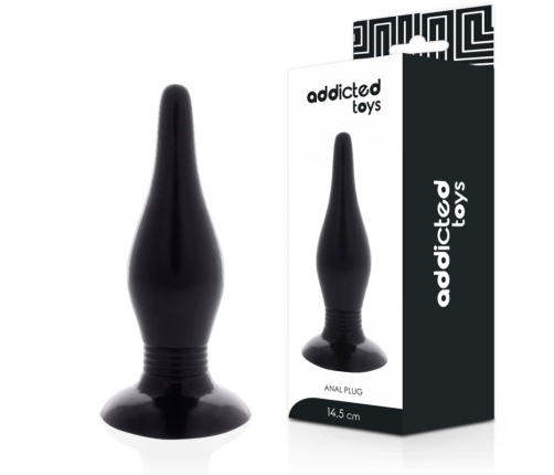 Addicted Toys Plug Black 14.5 cm - Flexible TPR Model