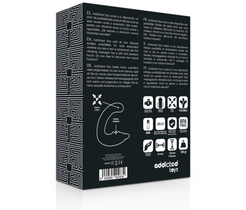 Addicted Toys Black Intimate Massager with Vibrating System TPR