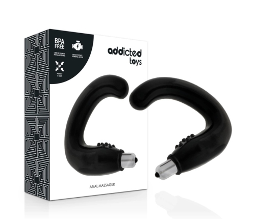 Addicted Toys Black Intimate Massager with Vibrating System TPR