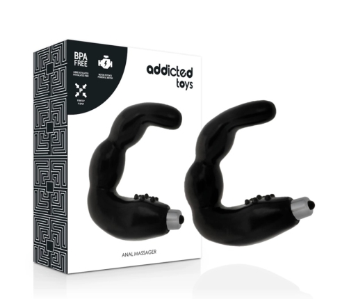 Addicted Toys Prostate Vibration Massager - Black, TPR, Compact Size