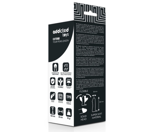 Addicted Toys Extend Sleeve 16 cm Adjustable Anatomical Intimate System