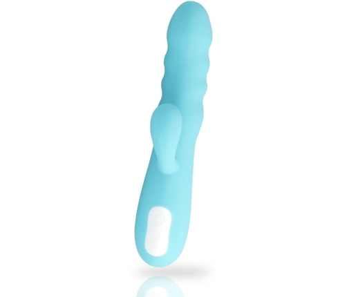 MIA Eiffel Turquoise Dual Motor Vibrating Silicone Intimate Device 20.7cm