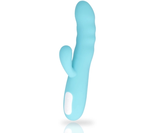 MIA Eiffel Turquoise Dual Motor Vibrating Silicone Intimate Device 20.7cm