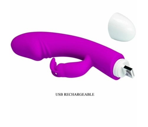 Pretty Love Smart Will Silicone Vibrator 30 Modes Rechargeable Pink