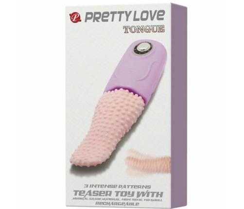 Pretty Love Smart Tongue Rotating Intimate Device USB TPR ABS Pink