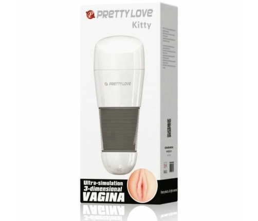 Pretty Love Kitty White Intimate Device Soft Texture Silicone 21 cm