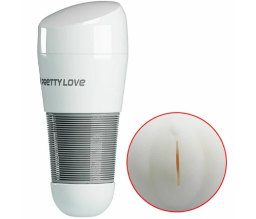 Pretty Love Kitty White Intimate Device with Textured Silicone Sleeve 21cm